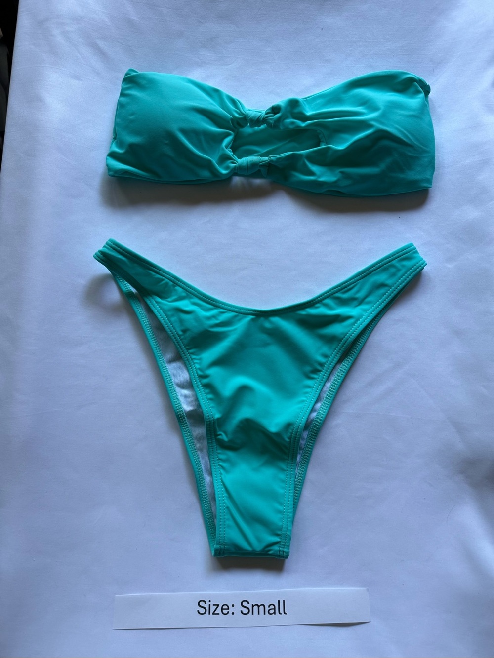 SHEIN Turquoise Bandeau Bikini Set